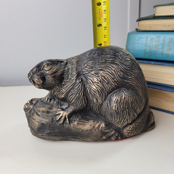 Mid-Century Modern Canadian Beaver Scupture Vintage Ceramic 6" - Picture 10 of 15